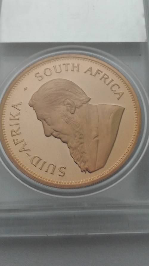 1983 PROOF GRADED 1 OUNCE KRUGER  WITH CERTIFICATE and original box